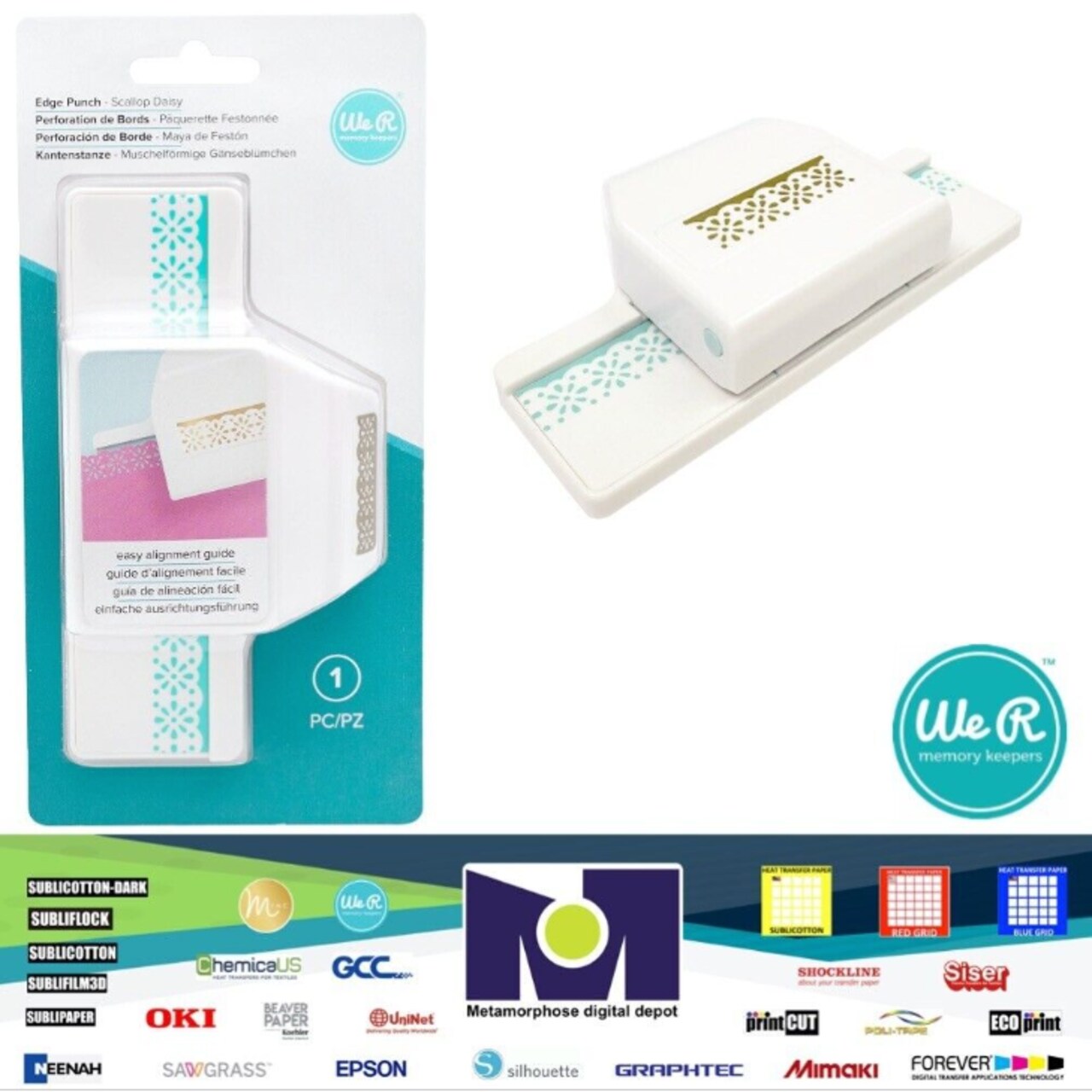 We R Memory Keepers Edge Punch-Scallop Daisy 661284 by American Crafts